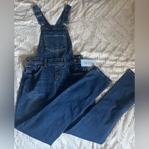 NWT Cat & Jack Denim Overalls Size M 7/8 Girls